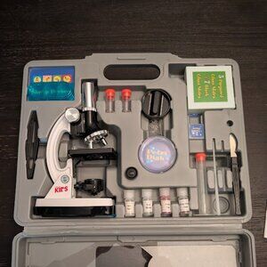 AMSCOPE 52-PIECE MICROSCOPE SET AGES 8+